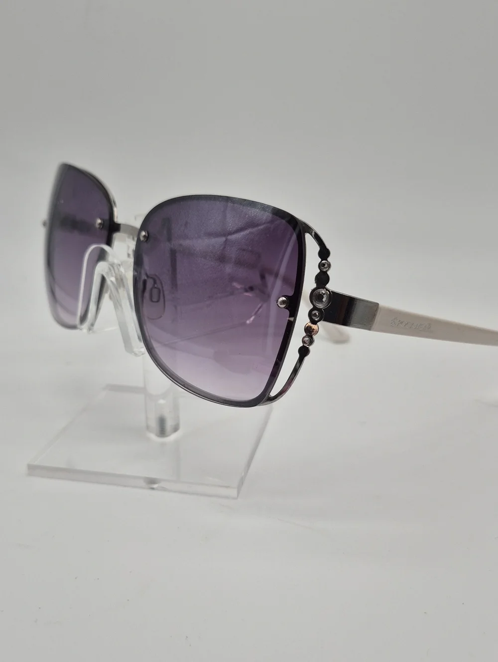 Rocawear Women’s Crystal-Accent Purple Gradient Sunglasses